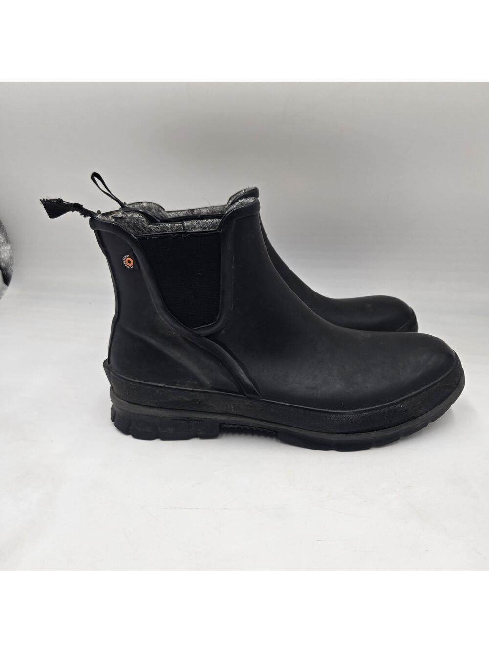 Bogs Women's Amanda So Nords Black Chelsea Rubber Rain Ankle Booties Size 10 M